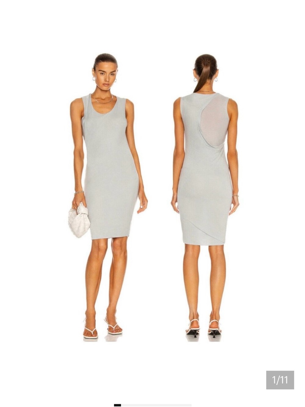 NWT John Elliot twisted muscle mini dress in glass